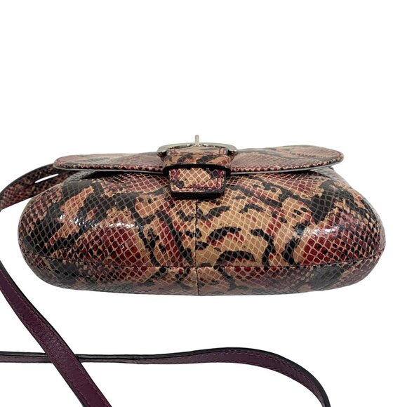 COACH Soho Purple/Pink Python Snakeskin Leather Mini Flap Crossbody F45648 - Picture 5 of 16